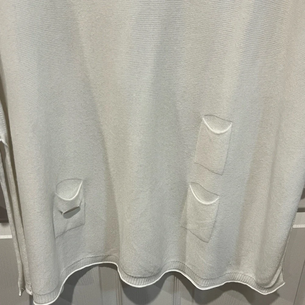 Mersea women’s white Catalina crewneck oversized sweater L/XL - Picture 4 of 8